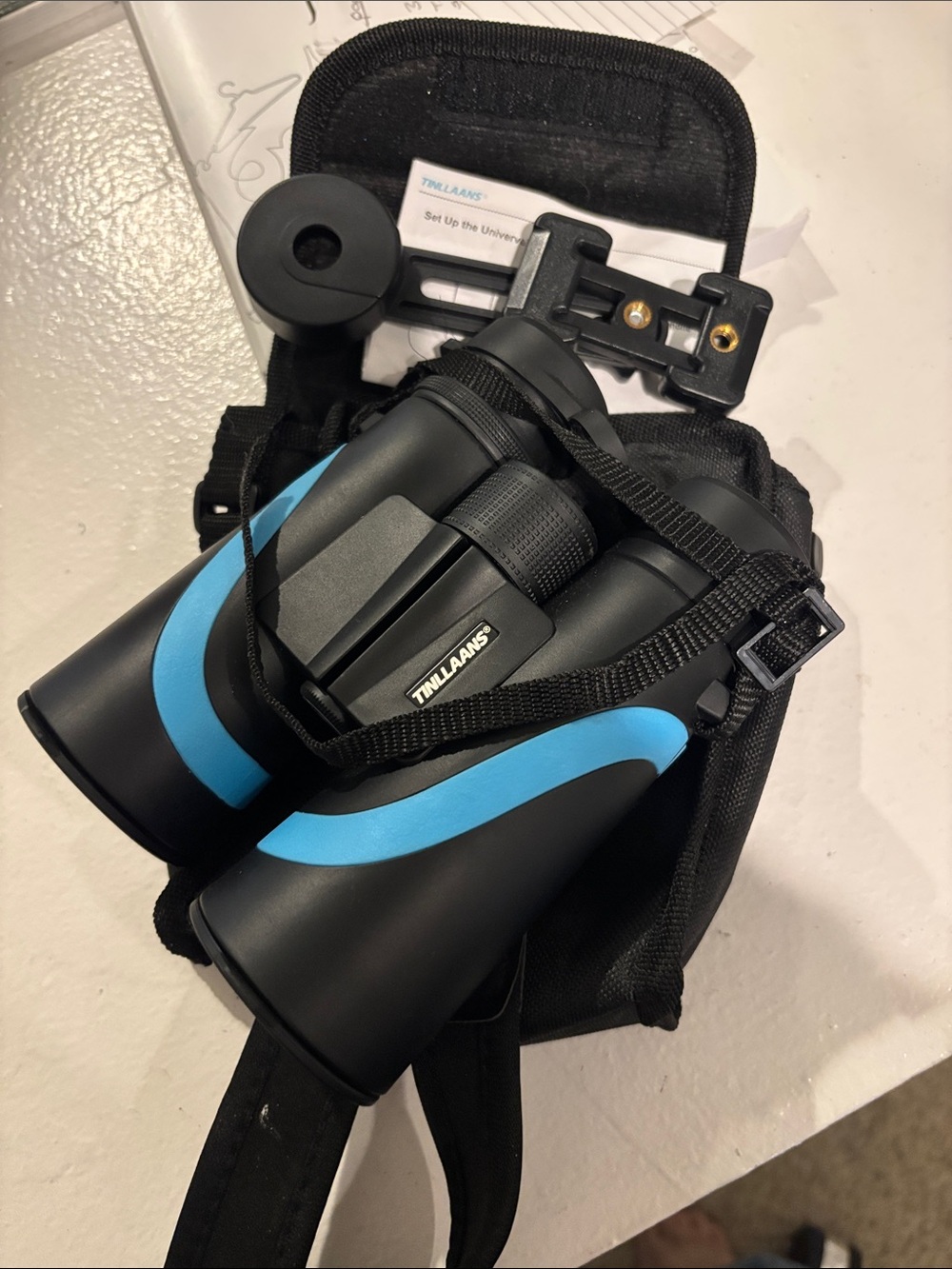 Blue and Black 8x42 Binoculars with Strap and Case